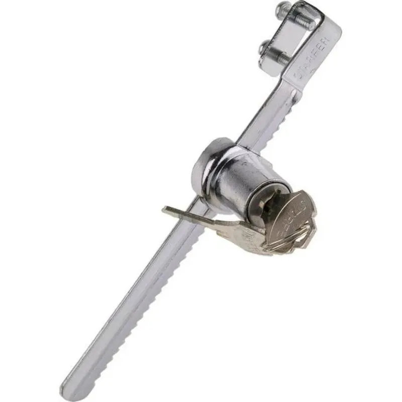 10x Fechadura Vitrine Cromada Trava Jacaré Freezer