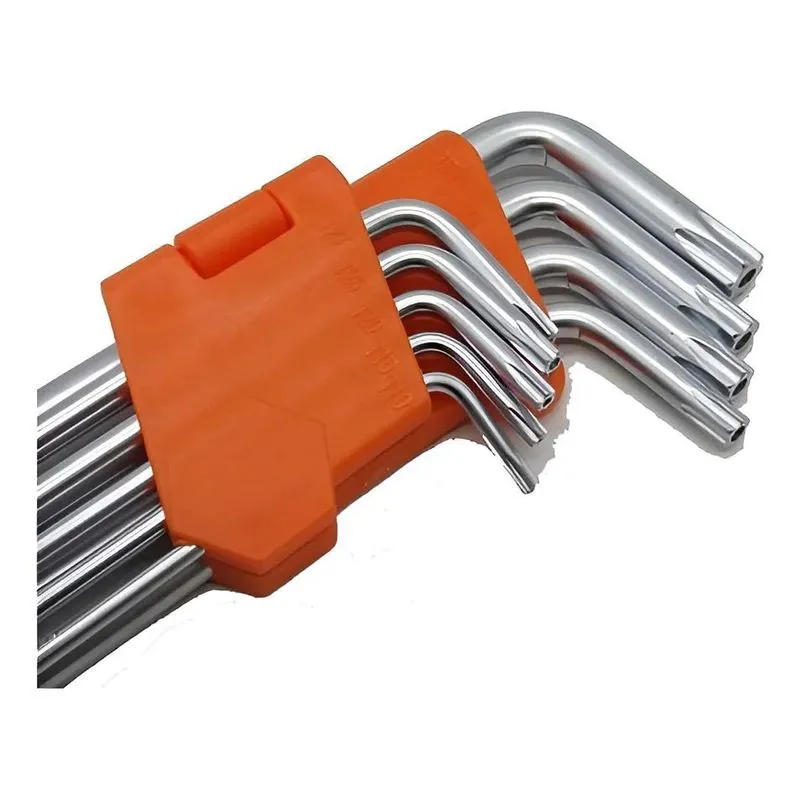 2x Jogo De Chaves Torx Com Cabo Longa Furo Automotiva Tork G
