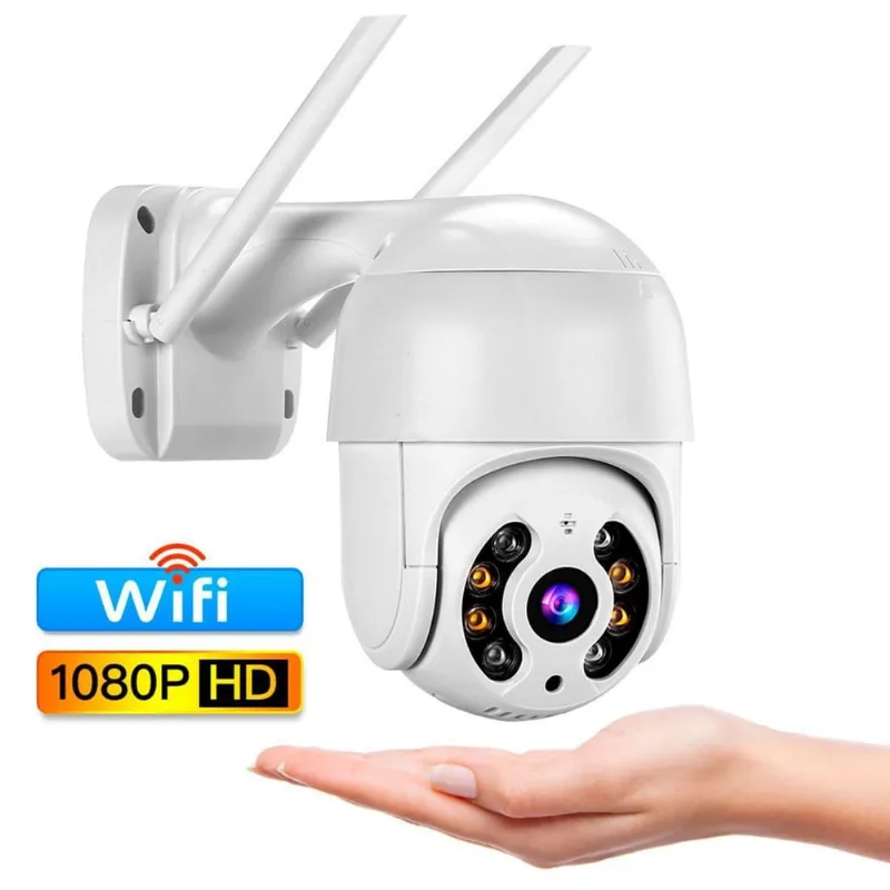 Câmera Externa Ip à Prova D'Água Infravermelho Conexão Wi-Fi