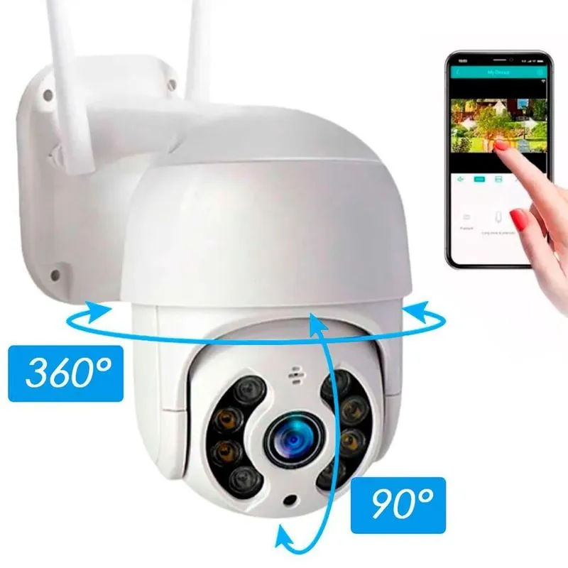 Câmera Ip Externa à Prova D'Água Wi-Fi Infravermelho E