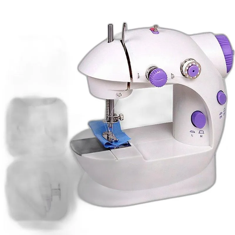 Mini Máquina De Costura Branca 110v/220v Portátil Pilha