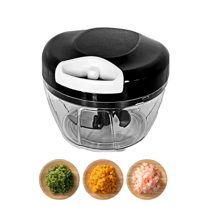 Mini Processador De Alimentos Preto 500ml De 3 Lâminas