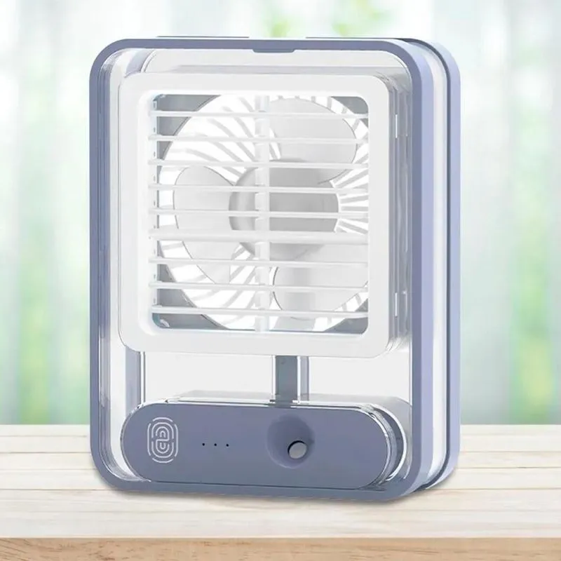 Mini Climatizador Umidificador Mesa Ar Ventilador Portátil
