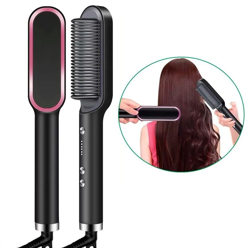 Escova 3 Em 1 Secadora Alisa Cabelo Turbo 110/220v Bivolt