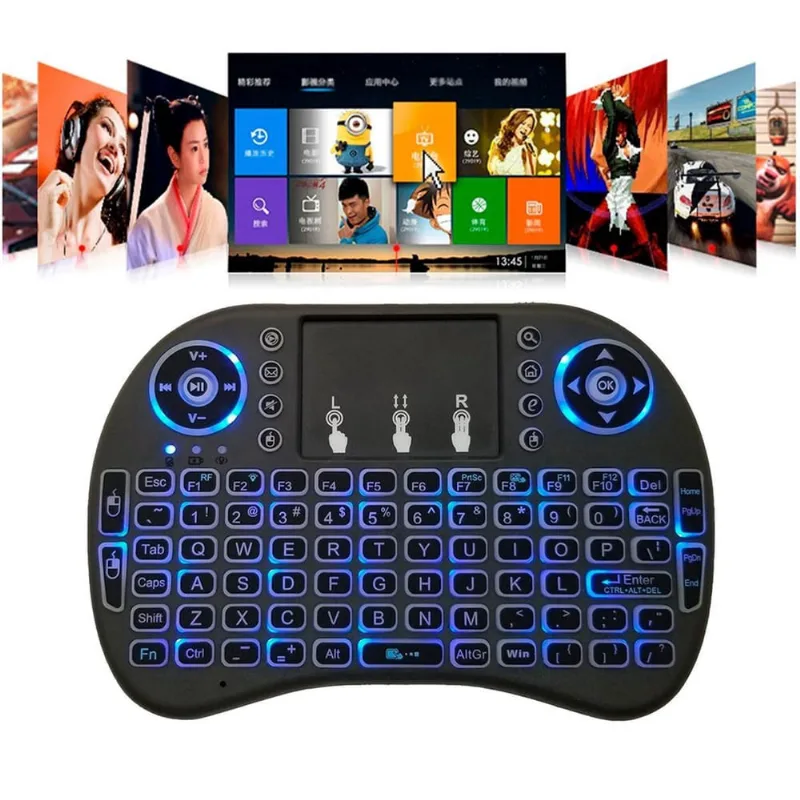 Mini Teclado Com Controle Remoto E Compatível Com Notebook E Dispositivo