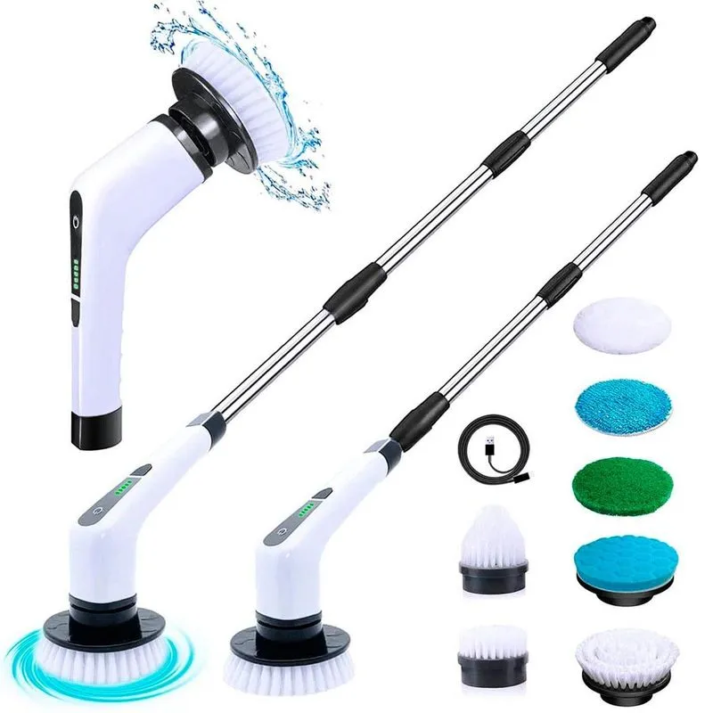 Esfregão Elétrico S/fio Giratório 360 Limpeza Chão E