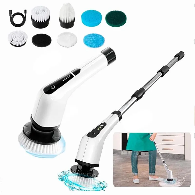 Esfregão Elétrico Portátil 360 Perfeito Limpeza Chão E Vidro
