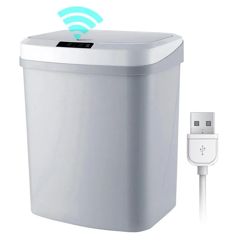 Lixeira Automática 16l Sensor Aproximação Recarregável