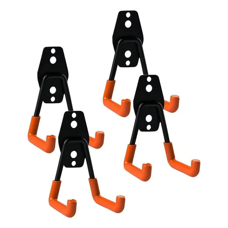 2x 4 Suporte De Parede Aço Multiuso 23kg Bike Mangueira Esca