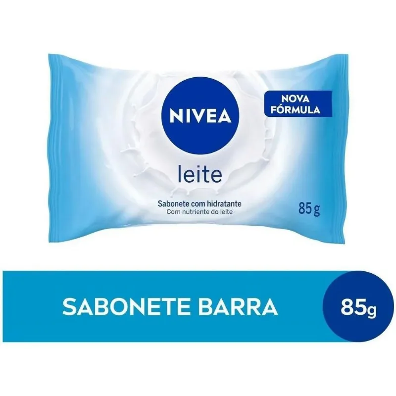 10x Sabonete Em Barra Hidratante Leite 85g Nivea