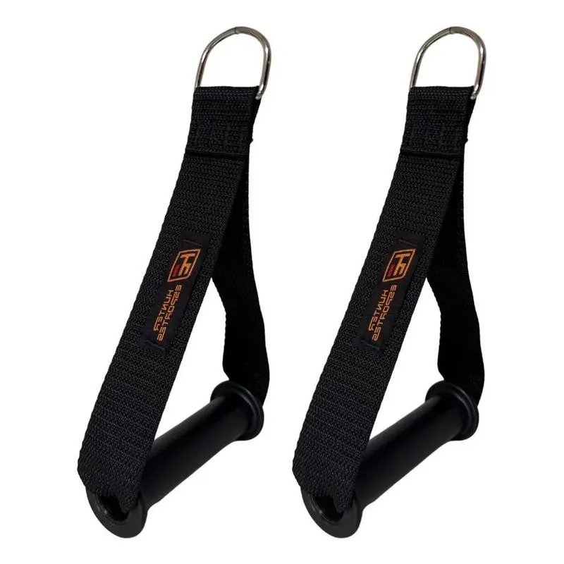 2x Puxador De Mão Alça Para Cross Over Pilates Remada Academ