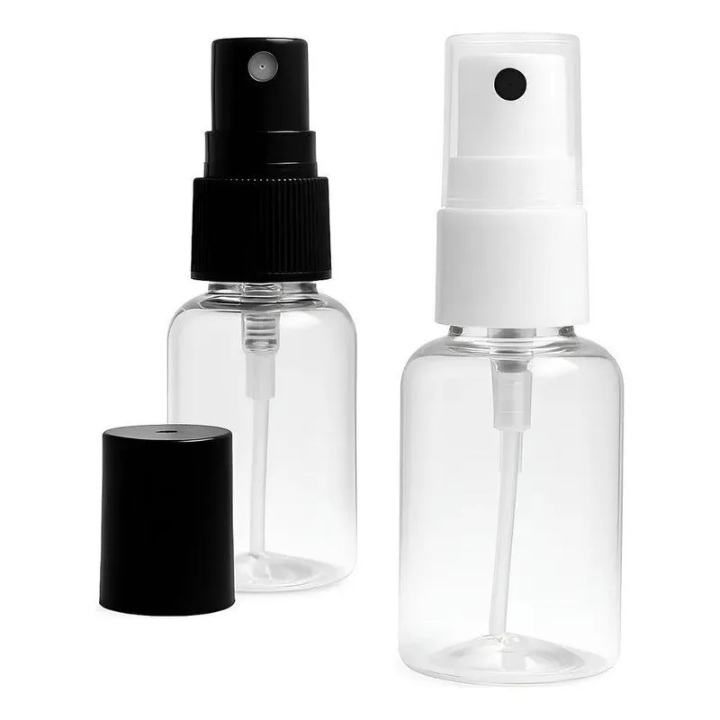 50 Frascos 30ml Pet Borrifador Válvula Spray Para Per Branca