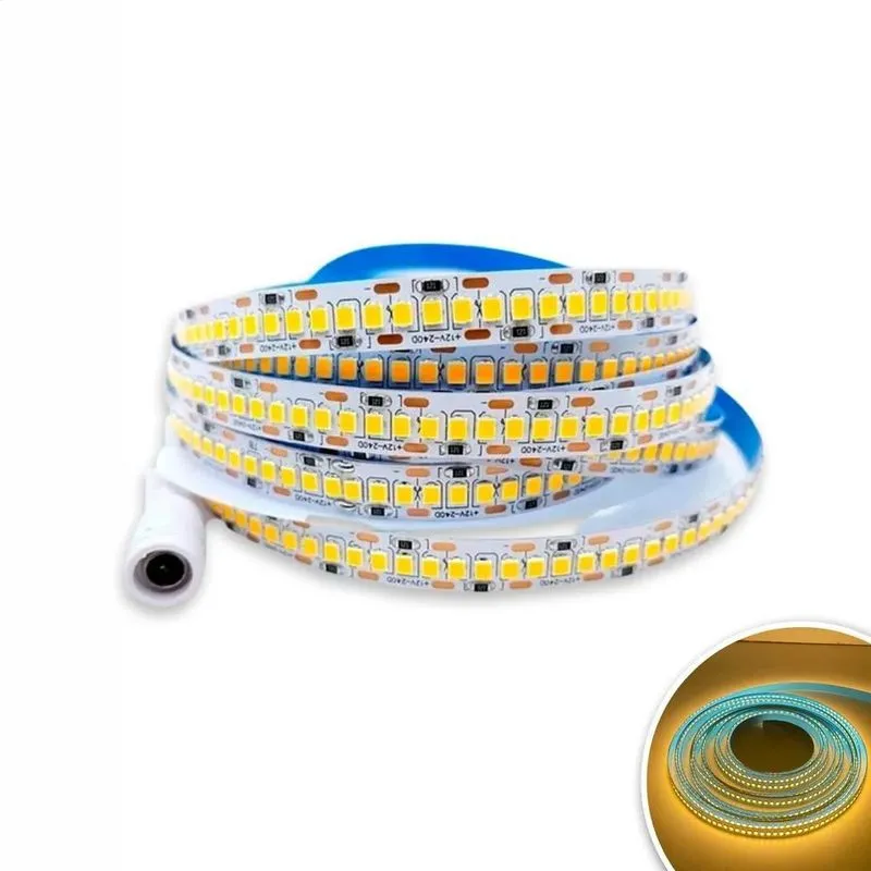 3x Luz Fita Led Com 120 Leds 12v Alta Intensidade 3000k Cor