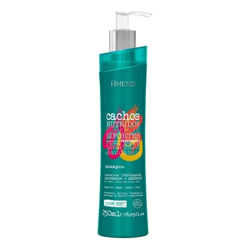 10x Shampoo Amend Cachos Hidratados 250ml