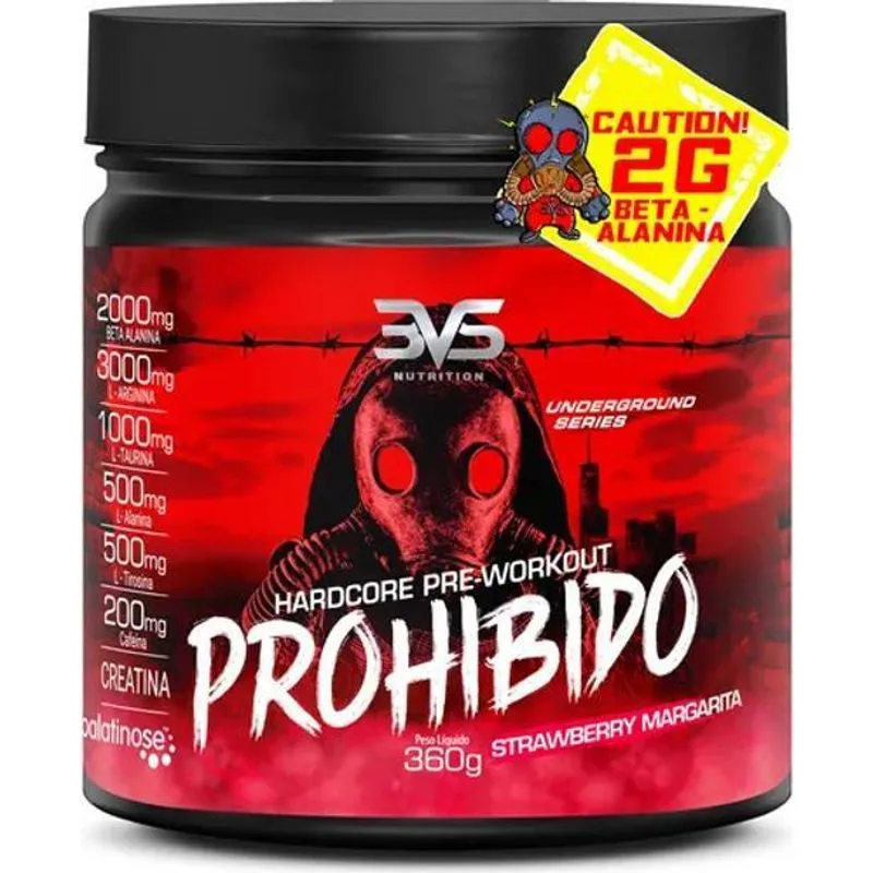 Prohibido Pré Treino 360g Sabor: Strawberry Margarita - Fórm