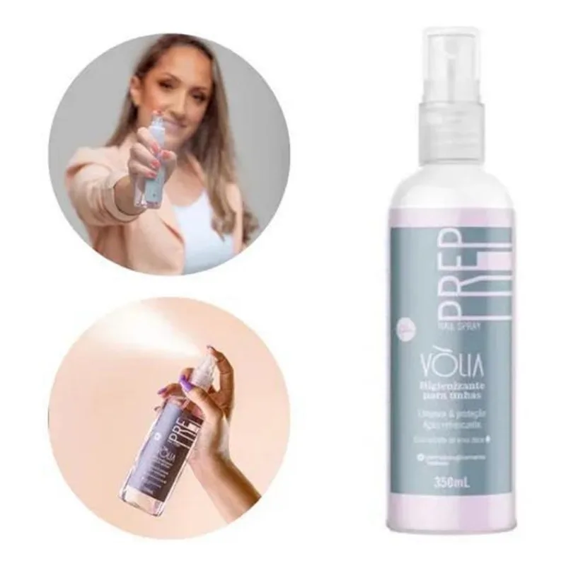 2x Prep Anti-bacteria Higienizador Das Unha Gel Vlia 350 Ml