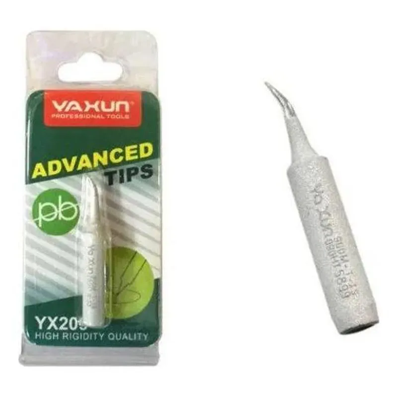 5x Ponteira Para Ferro De Solda Yaxun Yx209is Branco Curvo