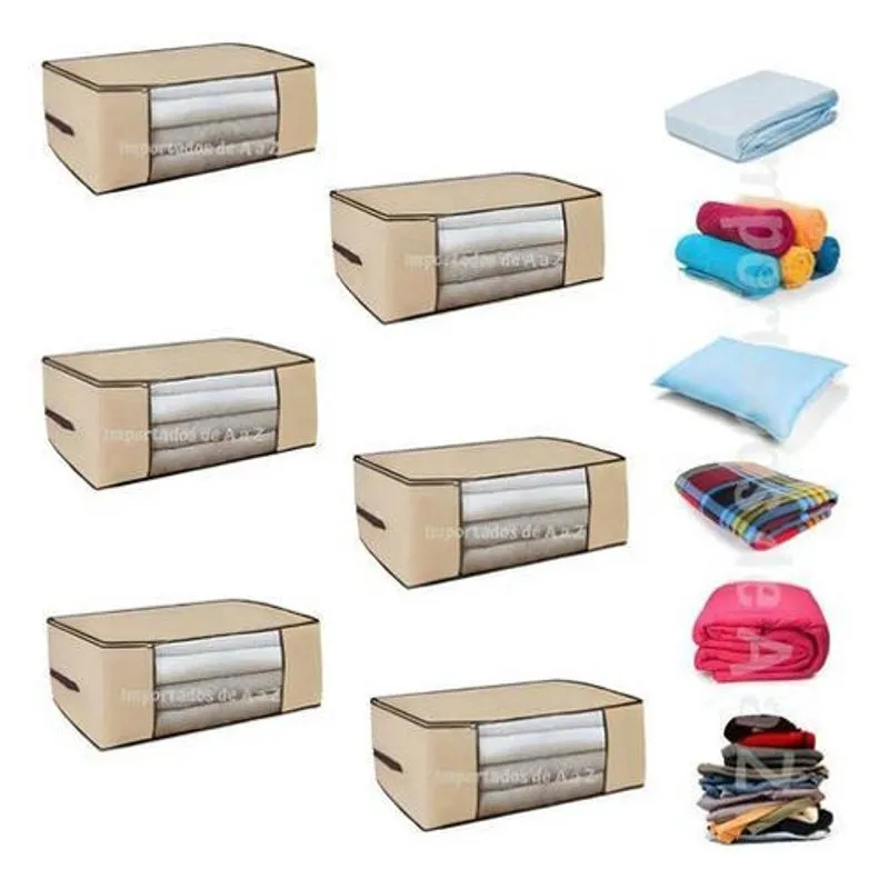 Organizador Guarda Roupa Multiuso Kit 6X Unidades 60X45X30