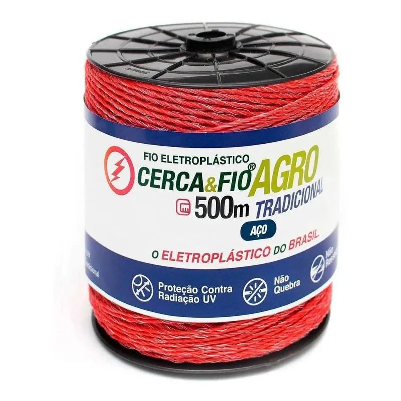10x Fio Eletroplastico 500m Cerca Eletrica Rural Residencia