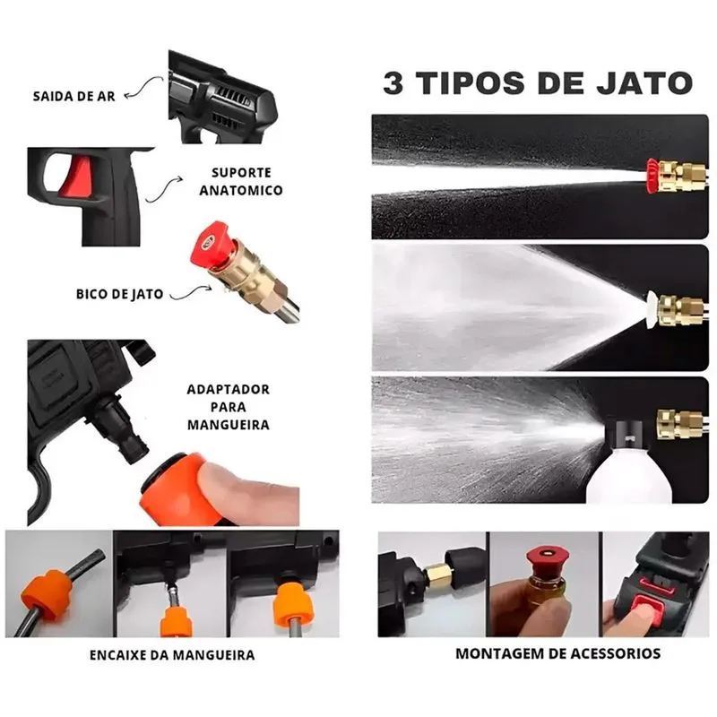 Lavadora Compacta Para Carros Motos E Quintal