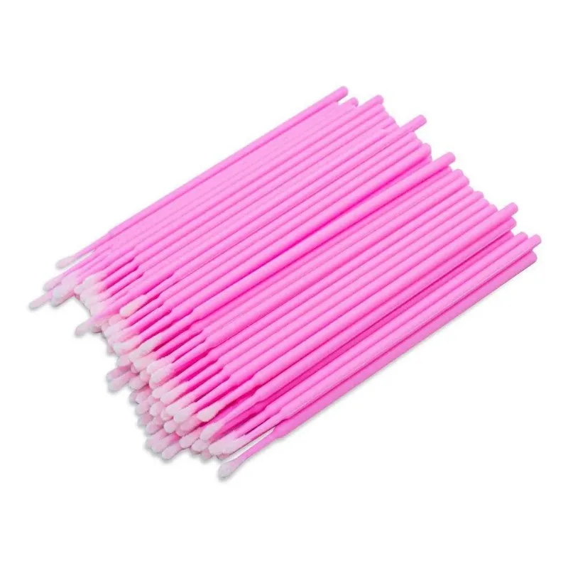 2x Kit 100 Aplicador Microbrush Bastão Fino Extensão De Cíli