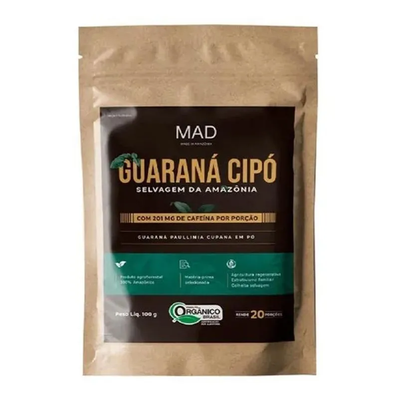 2x Mad Guaraná Cipo Orgânico Amazonia Mad 100g