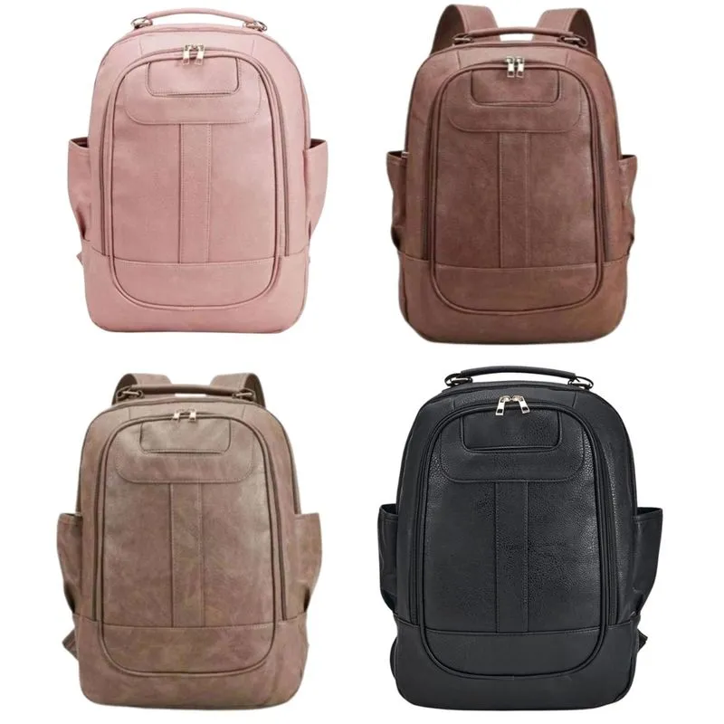 Mochila bolsa feminina couro para trabalho facul escola passeio otima qualidade reforçada