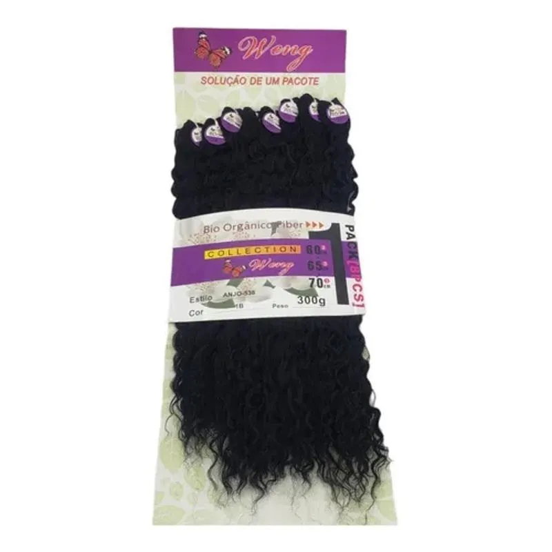 5x Cabelo Cacheado Bio Orgânico Anjo Weng Entrelace 75 Cm 30