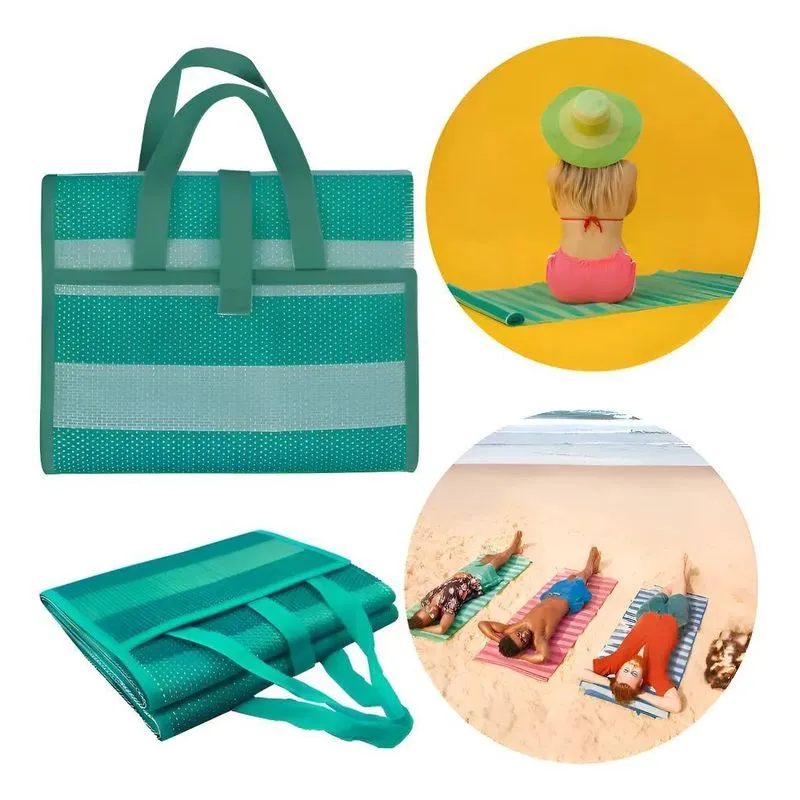Esteira De Praia Dobrável 1,8mt X 90cm Impermeável Mor Verde