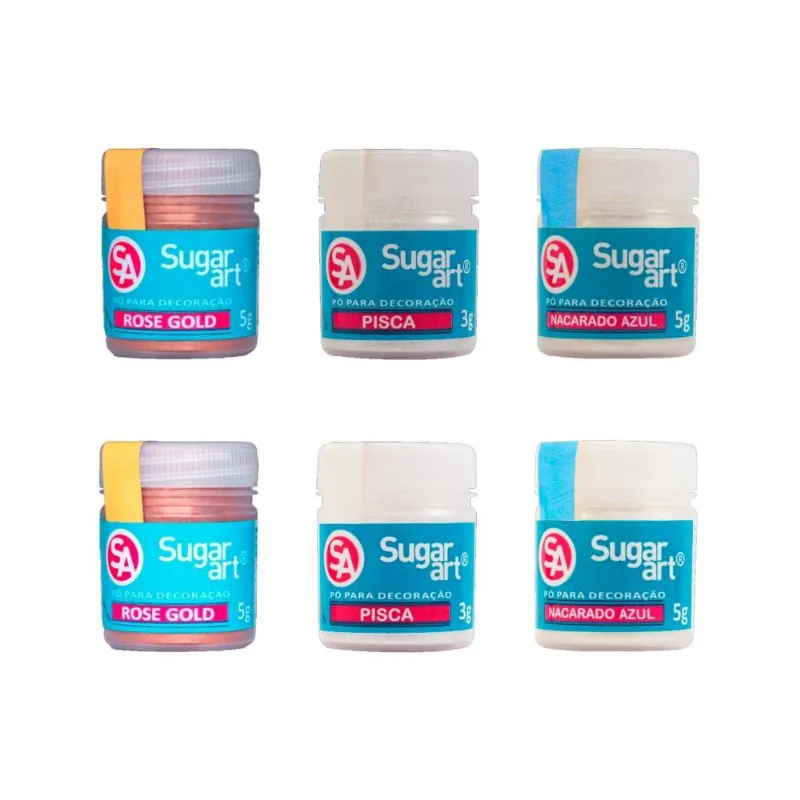 Kit Pó Comestível Para Confeitar Sugarart 10 Unidades