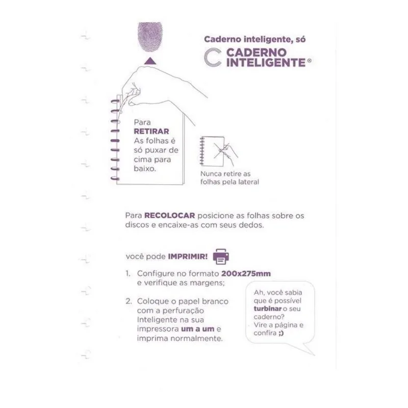 Refil Folha Pautado Médio 90g - Caderno Inteligente Escolar