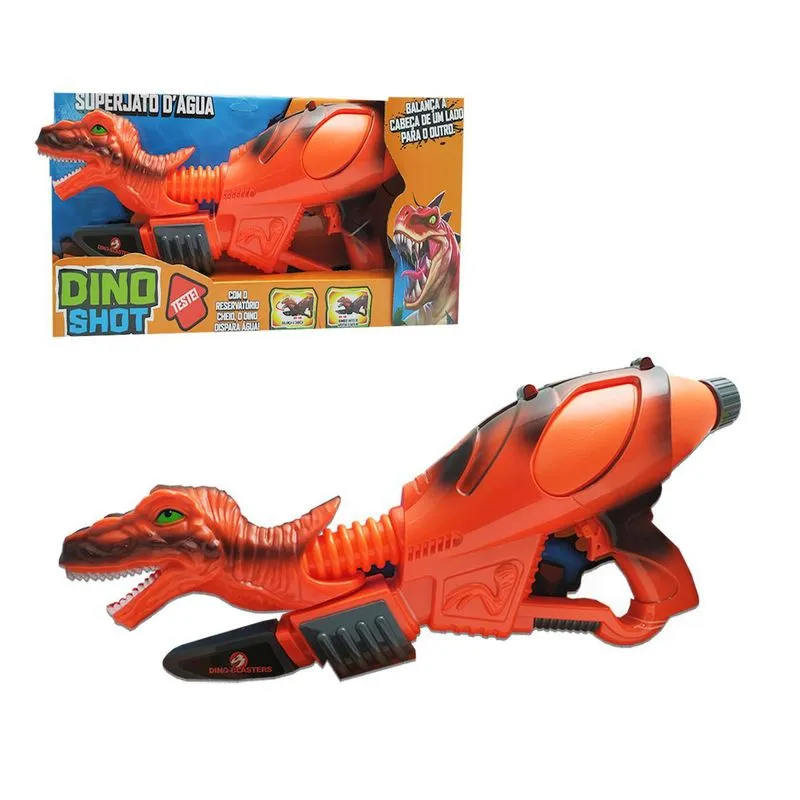 Brinquedo Lança Água Super Jato Dino Shot Laranja - Toyng