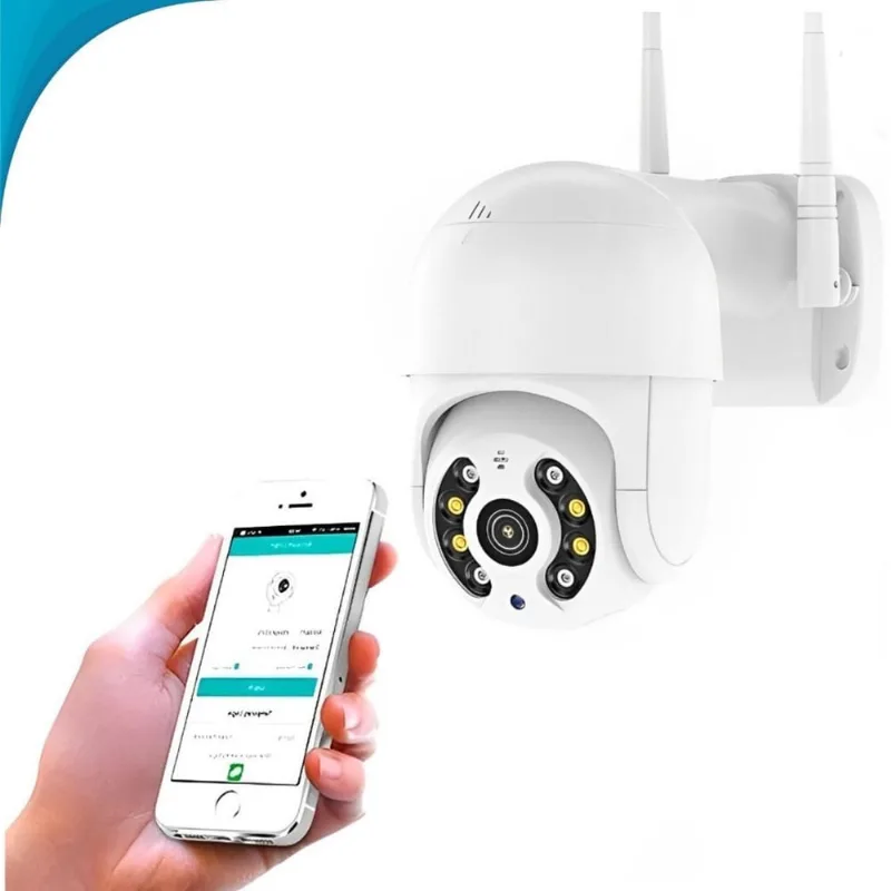 Vigilância 360 Wifi Hd Externa Lente Giratória