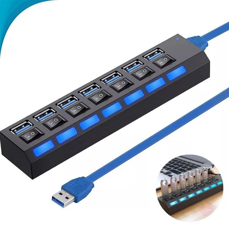 Adaptador Usb 7 Portas Com Garantia