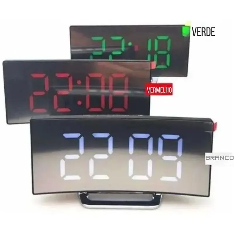 Alarme Digital Led Pequeno Mudança Cores E Iluminação