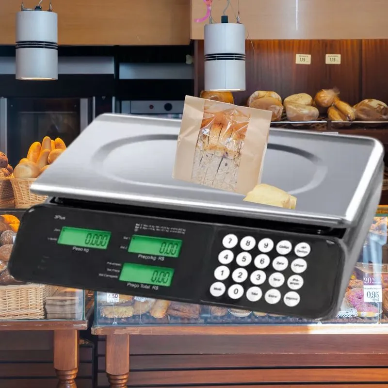 Plataforma Digital Comercial 32kg Alta Precisão Bivolt Ideal Para Cozinha Com Garantia