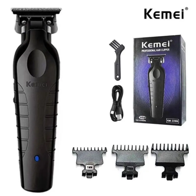 Kemei KM-2299 Maquininha para Cortar Cabelo Barba Perna Preto Com Garantia