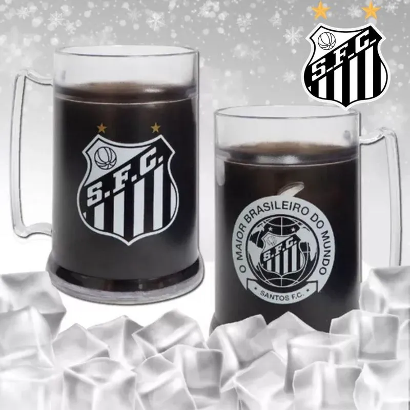Caneca Oficial De Gel Santos Futebol Para Torcedores Fieis Presente Dia Dos Pais