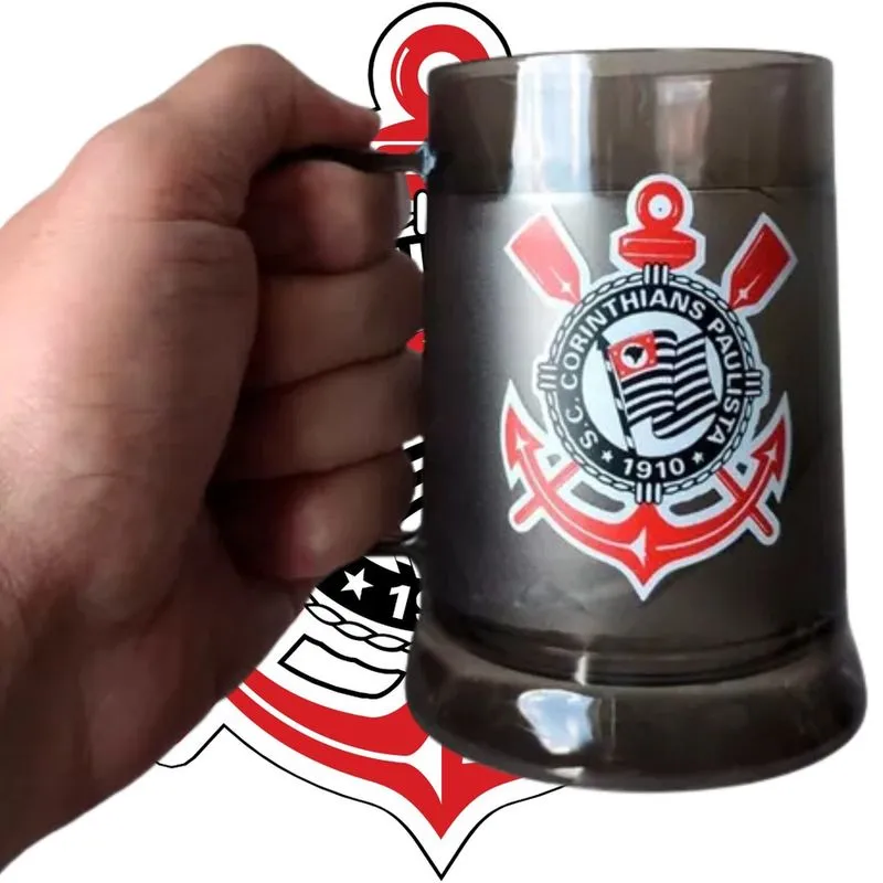 Caneca Oficial Corinthians Mantém Sua Cerveja Gelada Presente Para Pai Entrega Rápida