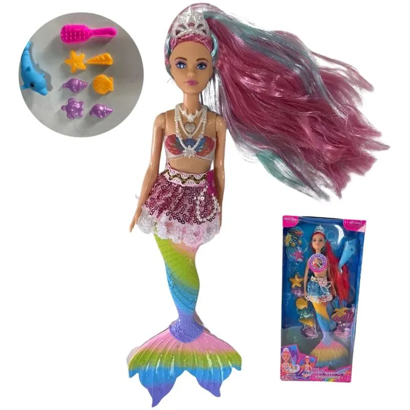 Querida Boneca Sereia Que Brilha Para Criança Presente De Aniversário Original