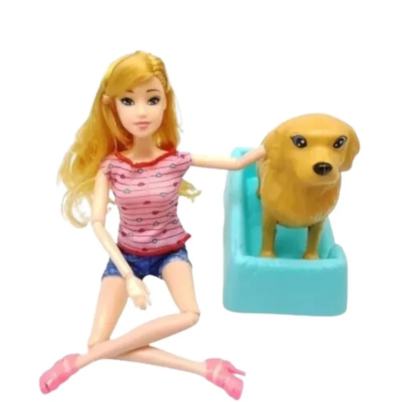 Linda Princesinha Com Cachorro Para Criança Presente De Aniversário Original