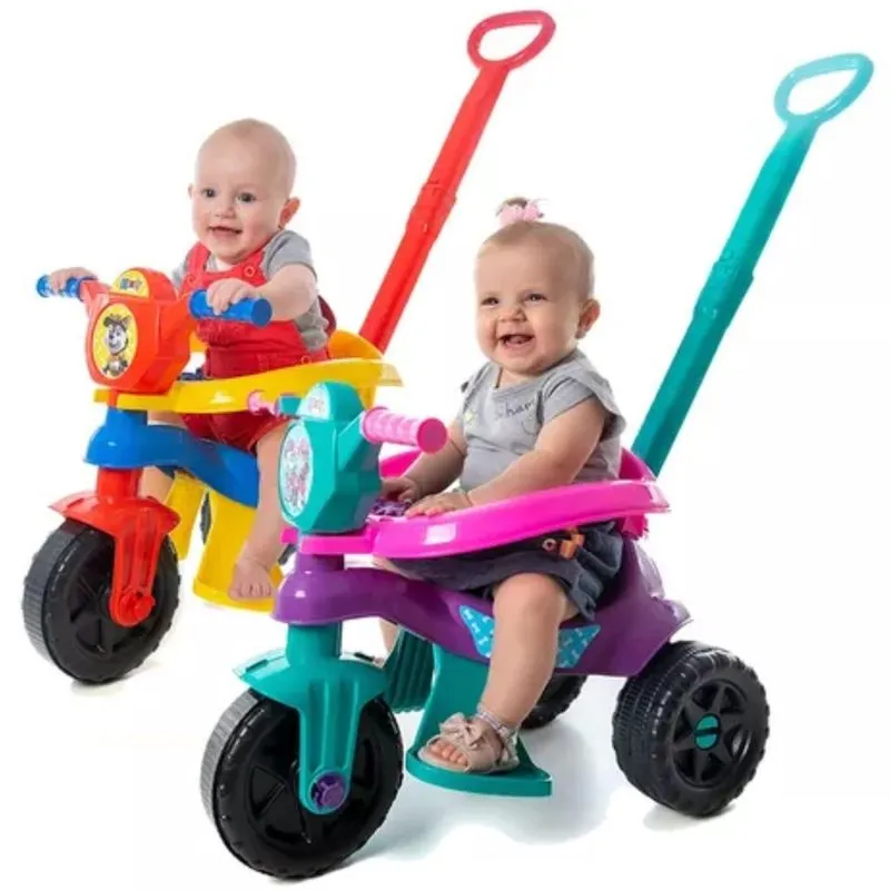 Motoca Infantil Com Empurrador Ideal Para Passeios 3 Rodas Para Seu Bebê Com Garantia e Conforto