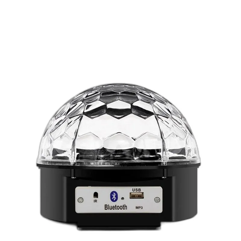 Globo De Espelho Balada Luz Colorida Rotativa Com Bluetooth