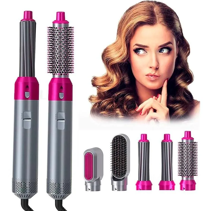 Escova 5 Em 1 Alisadora Modeladora Cabelo Eletrica 110v