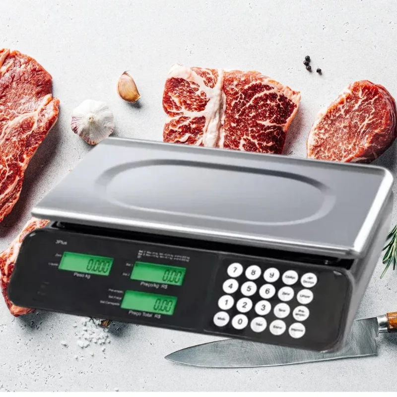 Medidor Digital Industrial 32kg Alta Precisão Plataforma