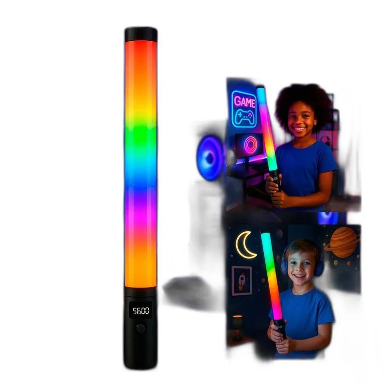 Bastão Led Profissional Com Controle E Cores Vivas