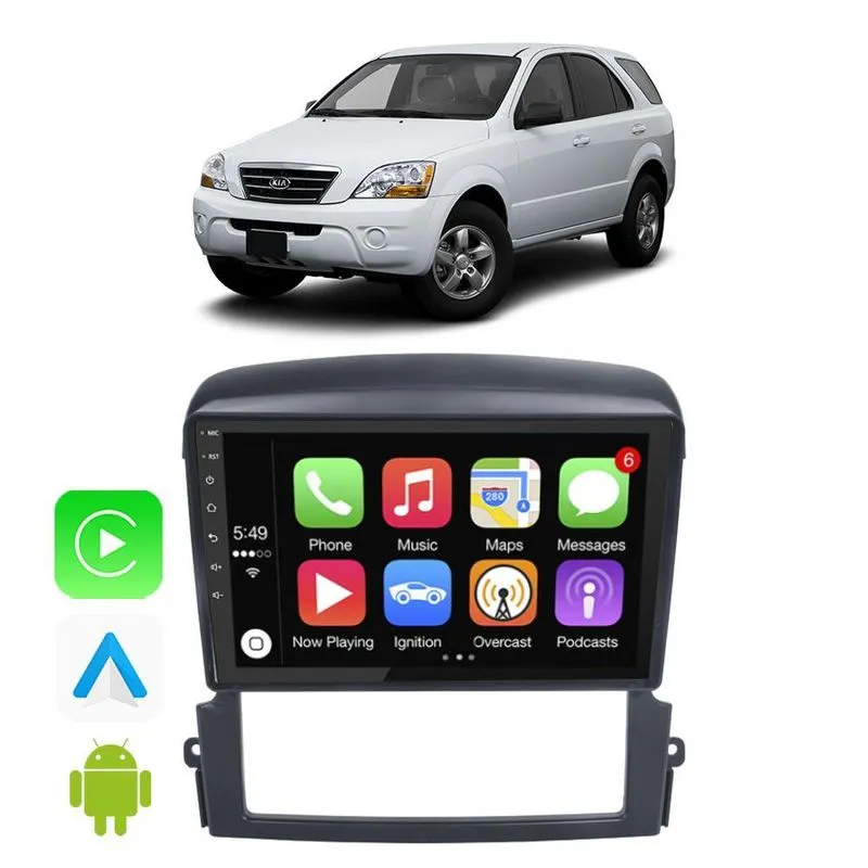 Multimídia Android 9 Sorento | Gps, Auto, Carplay | Bluetooth, Wi-fi