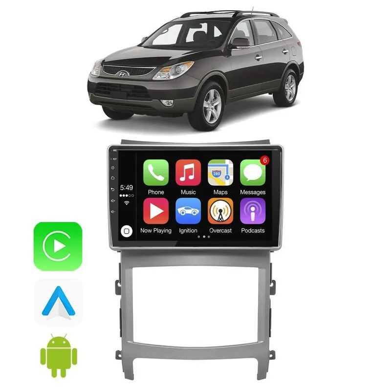 Multimidia Vera Cruz 08-14 Android Gps Carplay 7 Prata