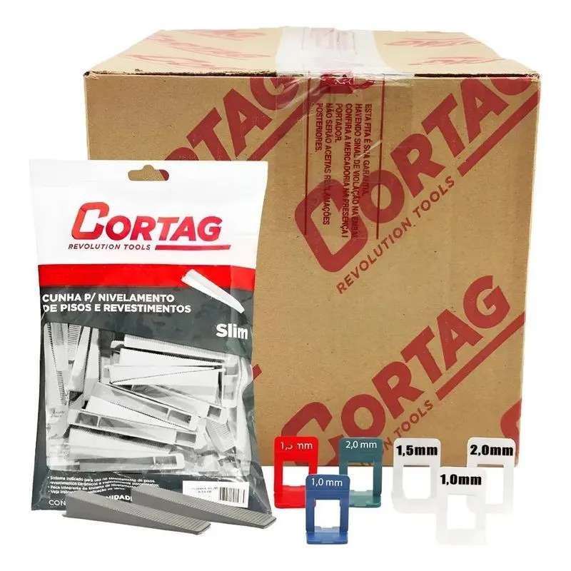 200 Cunhas Slim Cortag + 1000 Espaçadores / Niveladores Sl 1
