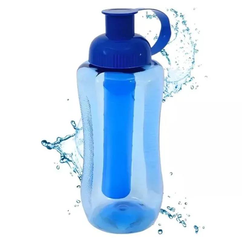 Squeeze Com Tubo De Gelo De 600-ml Azul Barato C/